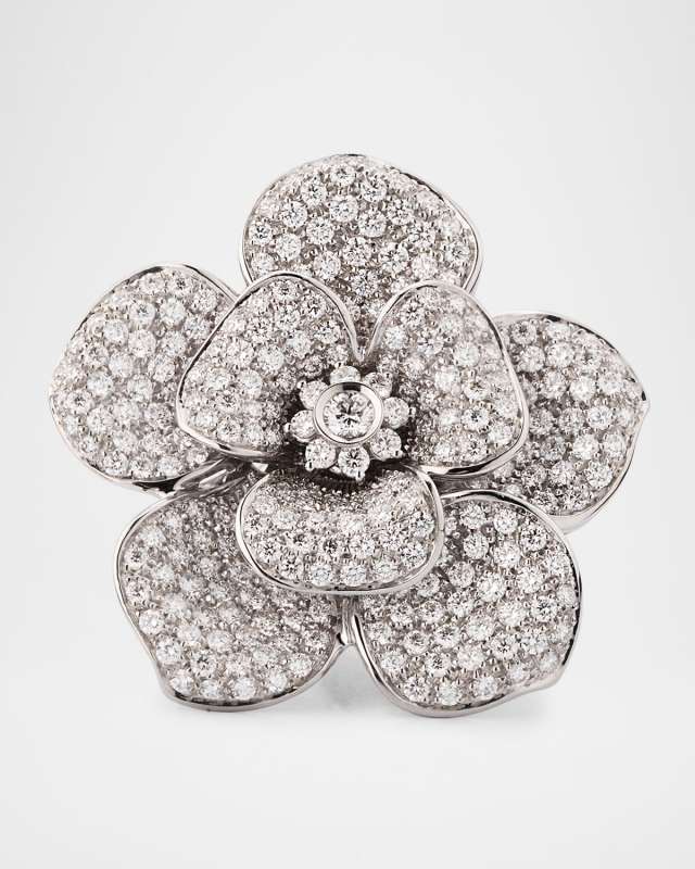 Flora 18K White Gold Diamond Ring